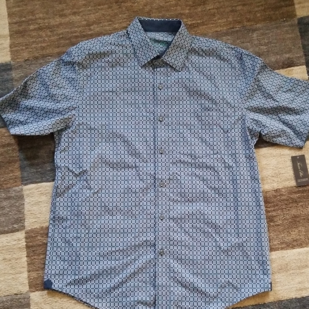 Tasso Elba short sleeve mens dress shirt